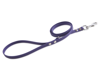 Firedog BioThane Hundeleine 13 mm 1,2 m mit Handschlaufe & D-Ring violett