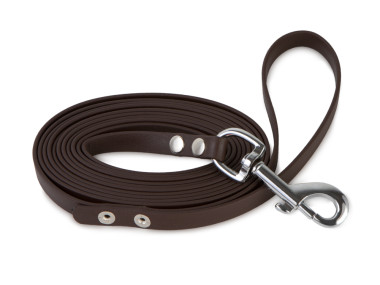 Firedog BioThane Hundeleine 13 mm 3 m mit Handschlaufe dunkelbraun