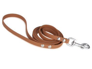 Firedog BioThane Hundeleine 13 mm 2 m mit Handschlaufe hellbraun