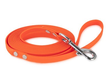 Firedog BioThane Hundeleine 13 mm 3 m mit Handschlaufe orange