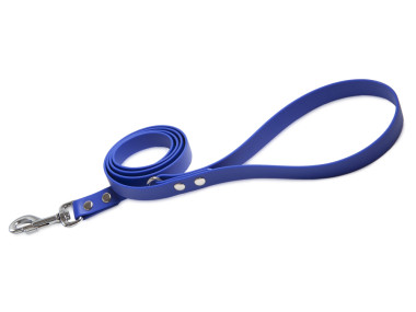 Firedog BioThane Hundeleine 19 mm 2 m mit Handschlaufe & D-Ring blau