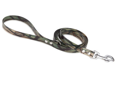 Firedog BioThane Dog leash 19 mm 1,2 m with handle & D-ring camo olive