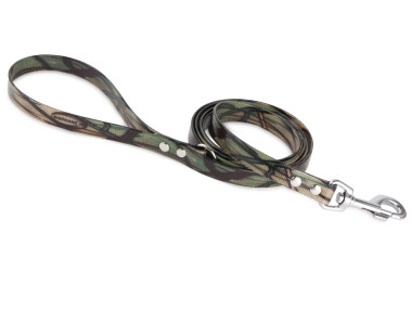 Firedog BioThane Hundeleine 19 mm 3 m mit Handschlaufe & D-Ring camo olive