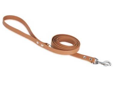 Firedog BioThane Dog leash 19 mm 3 m with handle & D-ring light brown
