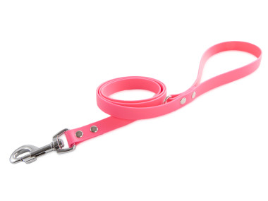 Firedog BioThane Hundeleine 19 mm 3 m mit Handschlaufe & D-Ring rosa