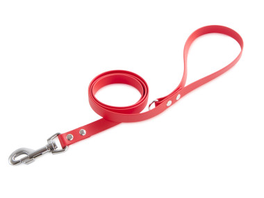 Firedog BioThane Hundeleine 19 mm 2 m mit Handschlaufe & D-Ring rot
