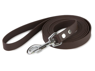 Firedog BioThane Hundeleine 19 mm 3 m mit Handschlaufe dunkelbraun