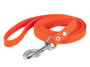 Firedog BioThane Dog leash 19 mm 1,2 m with handle orange