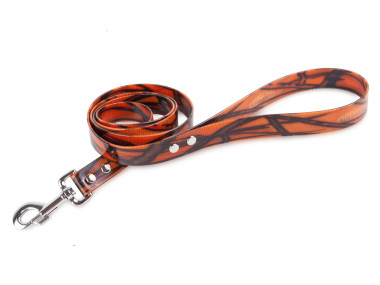Firedog BioThane Hundeleine 25 mm 1,2 m mit Handschlaufe camo orange