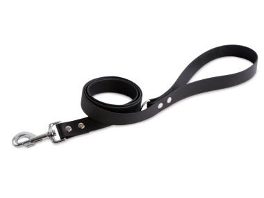 Firedog BioThane Dog leash 25 mm 1,2 m with handle & D-ring black