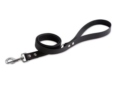 Firedog BioThane Hundeleine 25 mm 2 m mit Handschlaufe & D-Ring schwarz