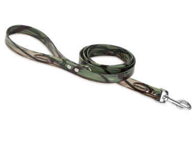Firedog BioThane Hundeleine 25 mm 2 m mit Handschlaufe & D-Ring camo olive