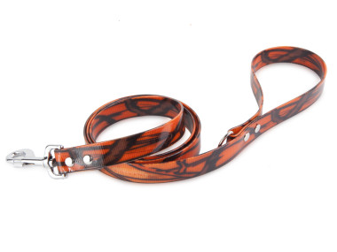 Firedog BioThane Hundeleine 25 mm 2 m mit Handschlaufe & D-Ring camo orange
