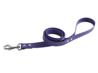 Firedog BioThane Dog leash 25 mm 1,2 m with handle & D-ring violet