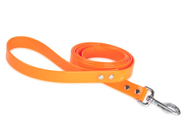 Firedog BioThane Dog leash 25 mm 2 m with handle Glossy orange