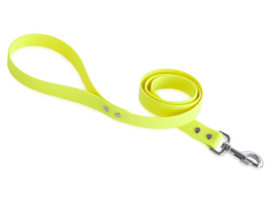 Firedog BioThane Dog leash 25 mm 1,2 m with handle neon yellow