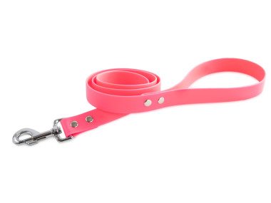 Firedog BioThane Hundeleine 25 mm 1,2 m mit Handschlaufe rosa