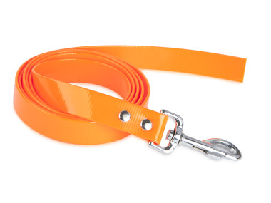 Firedog BioThane Hundeleine 25 mm 1 m ohne Handschlaufe Glossy orange