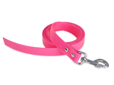Firedog BioThane Hundeleine 25 mm 1 m ohne Handschlaufe Glossy rosa