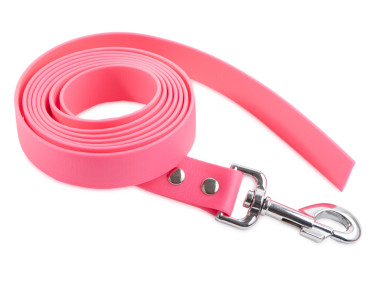 Firedog BioThane Hundeleine 25 mm 1 m ohne Handschlaufe rosa