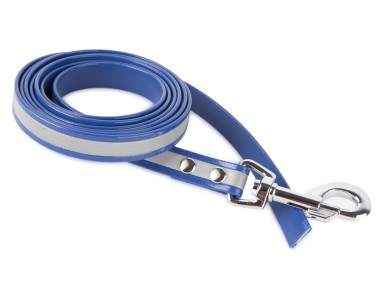Firedog BioThane Hundeleine Reflekt 19 mm 1 m ohne Handschlaufe blau