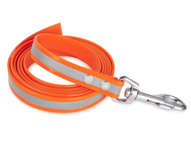 Firedog BioThane Hundeleine Reflekt 19 mm 2 m ohne Handschlaufe orange