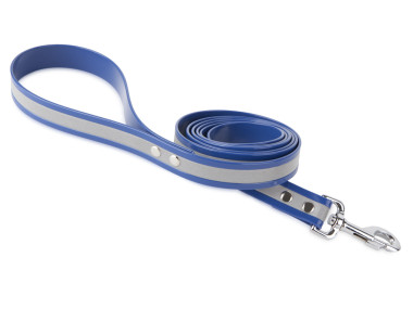 Firedog BioThane Hundeleine Reflekt 25 mm 3 m mit Handschlaufe blau