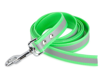 Firedog BioThane Dog leash Reflect 25 mm 2 m without handle light green