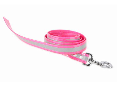 Firedog BioThane Hundeleine Reflekt 25 mm 2 m ohne Handschlaufe rosa