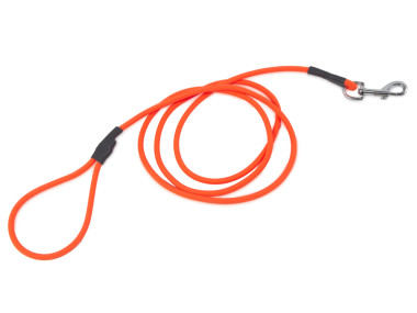 Firedog BioThane Dog leash rounded 8 mm 1,2 m with handle orange