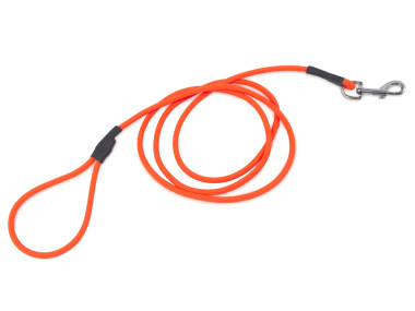 Firedog BioThane Hundeleine rund 8 mm 3 m mit Handschlaufe orange