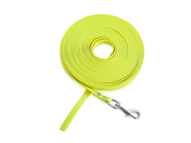 Firedog BioThane Tracking leash 13 mm 7,5 m neon yellow