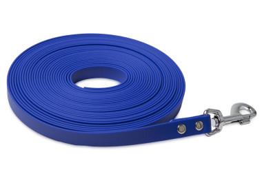 Firedog BioThane Tracking leash 19 mm 7,5 m blue with handle