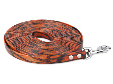 Firedog BioThane Tracking leash 19 mm 13 m camo orange