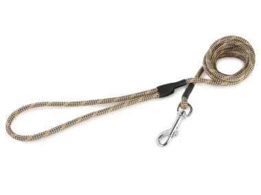 Firedog Hundeleine mit Karabiner 6 mm 150 cm beige/marineblau