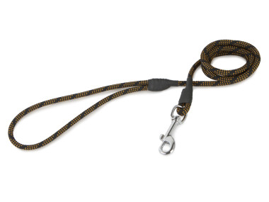 Firedog Hundeleine mit Karabiner 6 mm 150 cm schwarz/orange