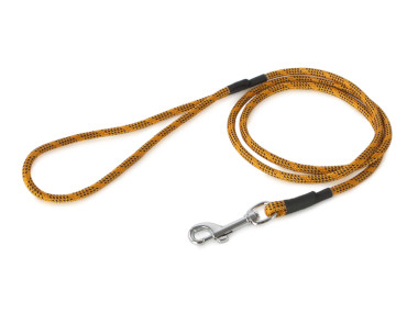 Firedog Hundeleine mit Karabiner 6 mm 130 cm orange/schwarz