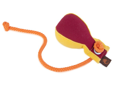 Firedog Dummyball Marking 150 g weinrot/gelb