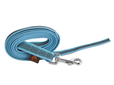Firedog Gummierte Leine 20 mm 2 m ohne Handschlaufe aquablau