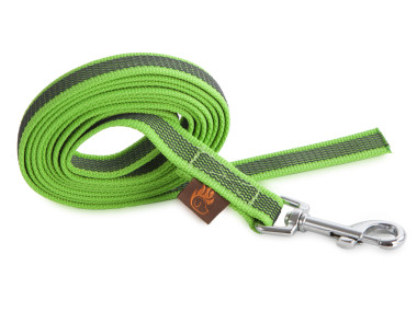 Firedog Gummierte Leine 20 mm 3 m ohne Handschlaufe neongrün