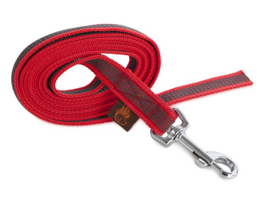 Firedog Gummierte Leine 20 mm 2 m ohne Handschlaufe rot