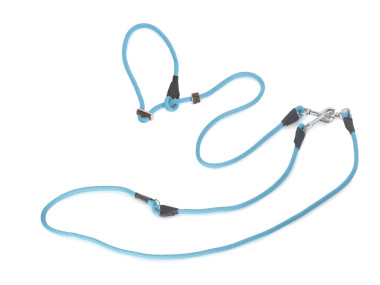 Firedog Hunting leash 8 mm L 345 cm moxon with double hornstop aqua blue