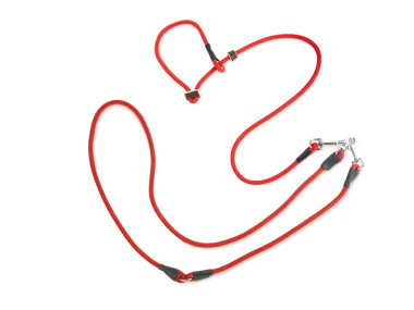 Firedog Moxon Umhängeleine mit Zugbegrenzung 8 mm L 345 cm rot