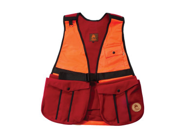 Firedog Huntingvesta XL bavlna vínová/oranžová