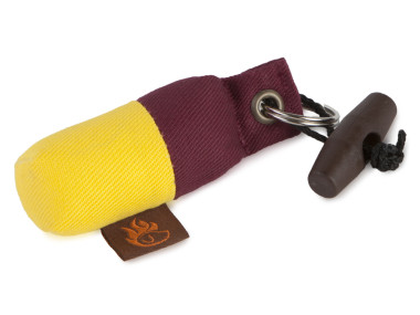 Firedog Keychain minidummy bordeaux/yellow