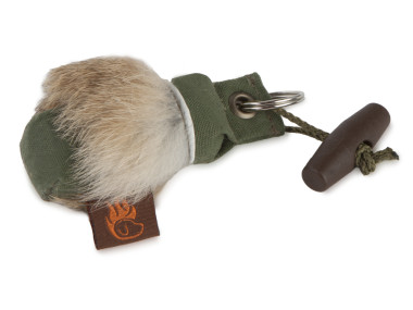 Firedog Keychain minidummy khaki with fur