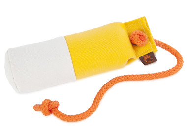 Firedog Long-throw Dummy Marking 250 g gelb/weiß