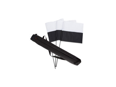 Firedog Marking flag set black/white 3 pcs.+ bag