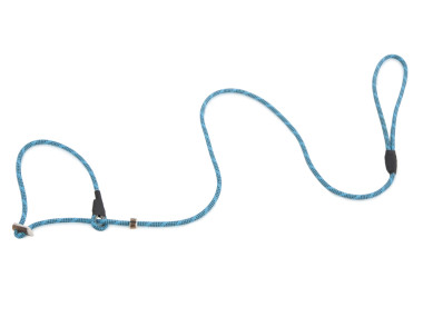 Firedog Moxon leash Profi 6 mm 150 cm aqua blue/black with double hornstop
