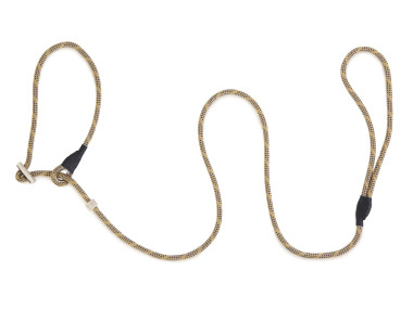 Firedog Moxon leash Profi 6 mm 150 cm beige/navy blue with double hornstop